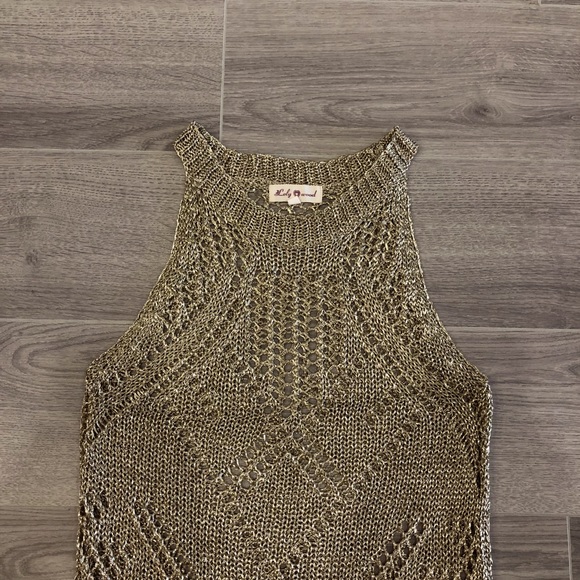 Never Worn -Metallic Finish Crochet Dress - Picture 9 of 10
